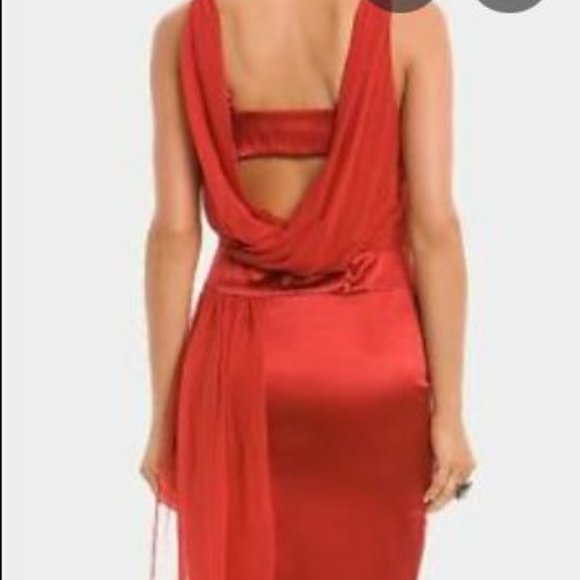 $20 Gift Card BONUS with Marciano Stretch Silk Cocktail Dress! - Picture 2 of 9